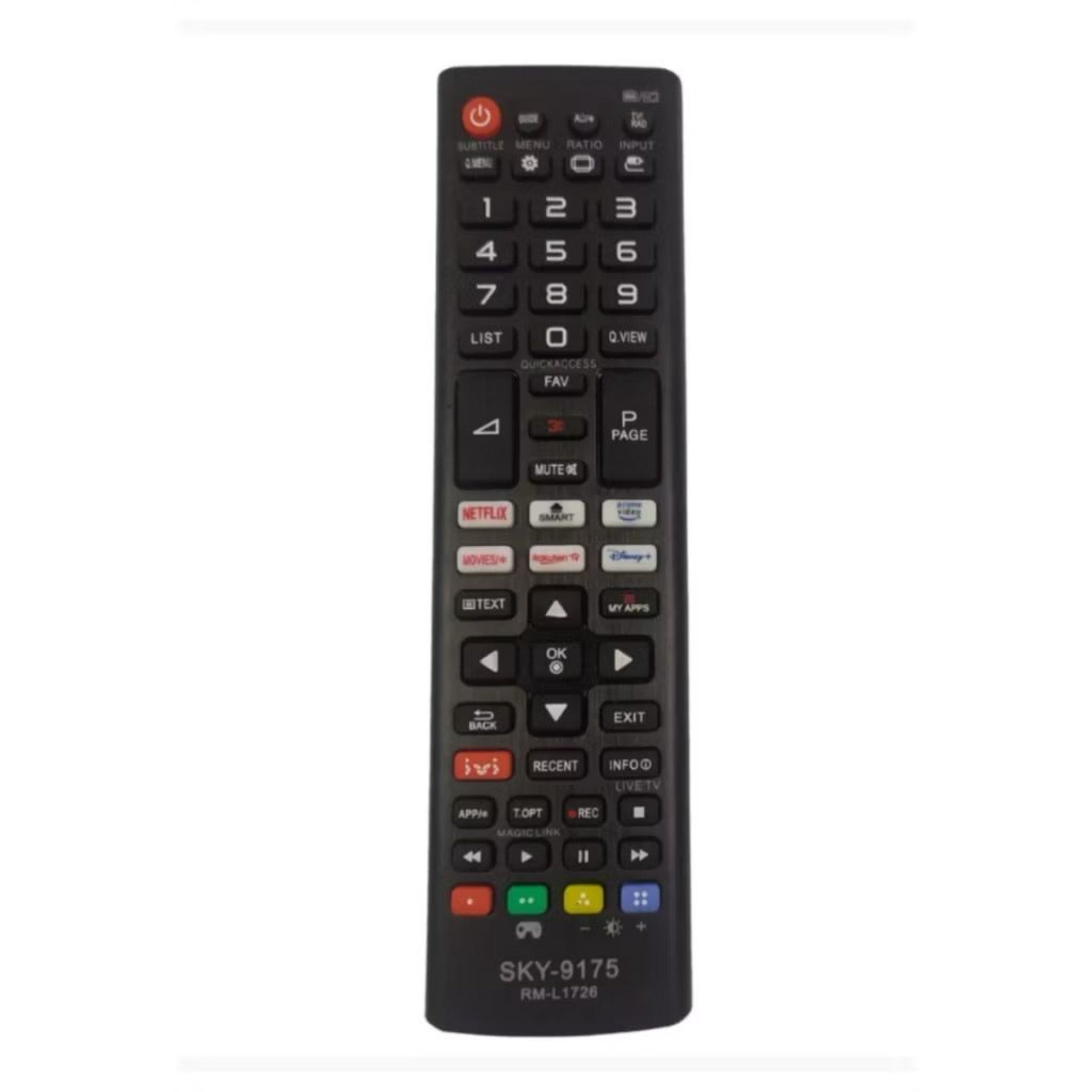 Controle Remoto Para Tv LG Smart 4k Led 3d FBG 9175 SKY 9175 Akb75375604 Akb75455401 AKB75095307