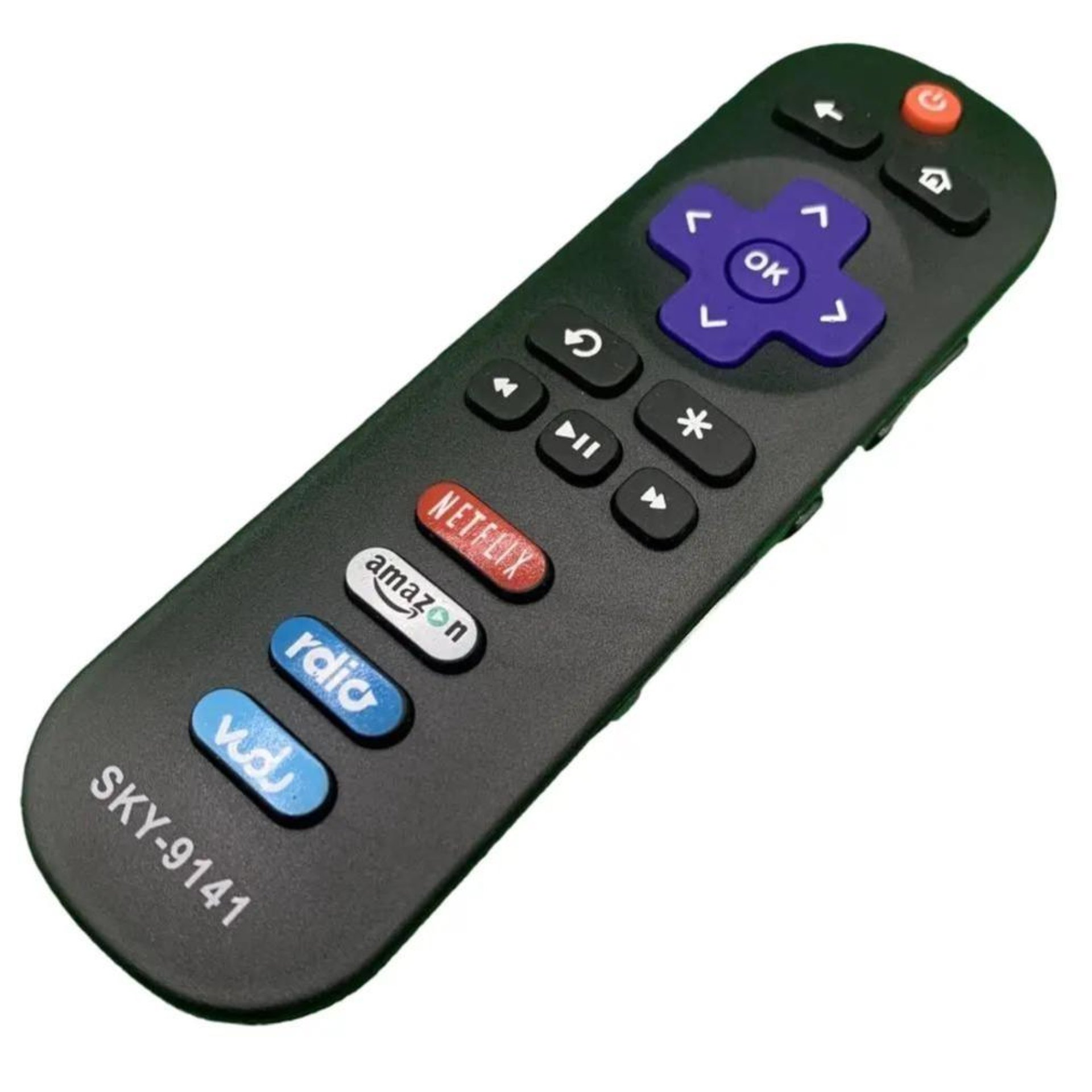 TCL Controle Remoto para TV TCL Roku Smart Netflix Amazon Rdio Vudu Modelo SKY-9141 Controle Univers