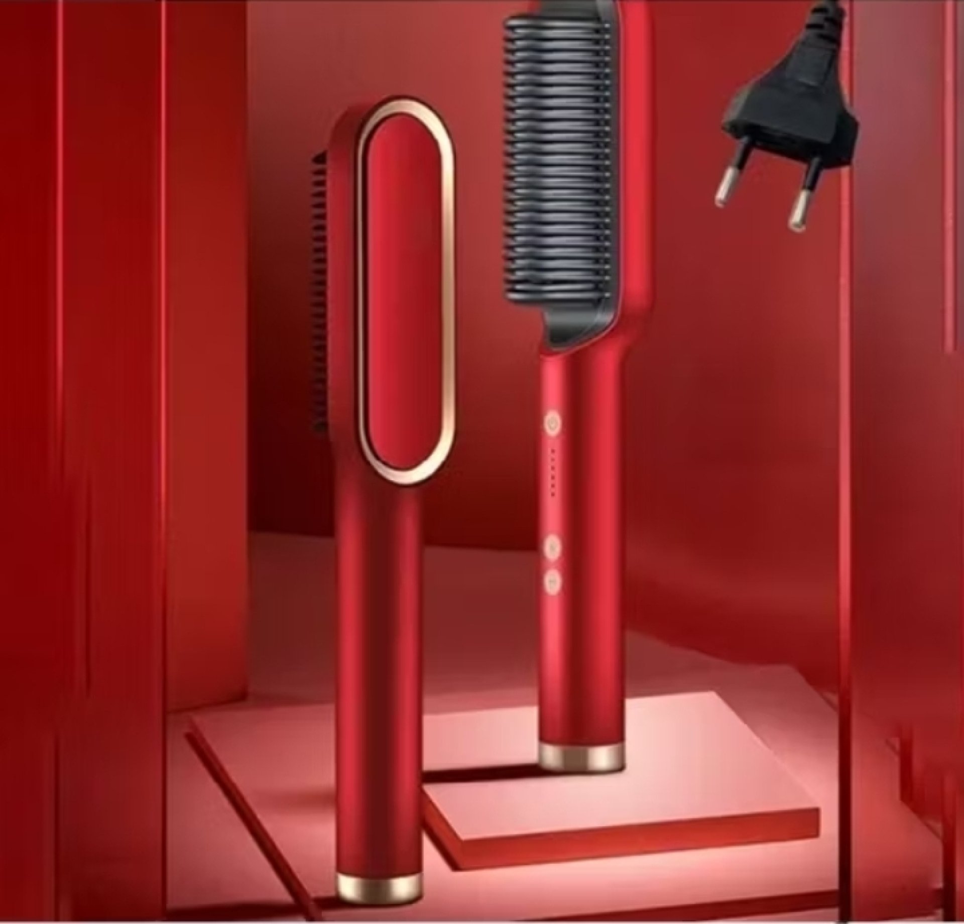 Escova Alisadora de Cabelo Profissional, modelo similar ao Pente Alisador.