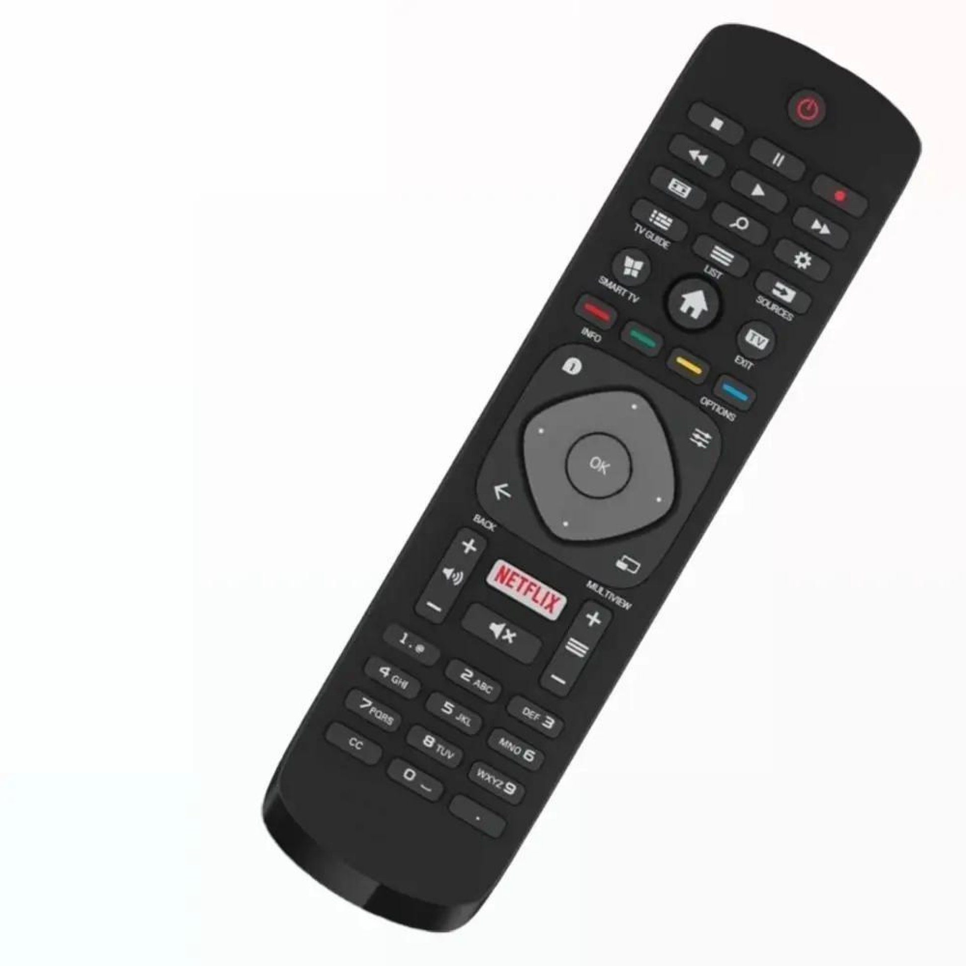 Philips Controle Remoto TV 4K Smart Netflix 8049 com Botões Personalizados e Interface Netflix